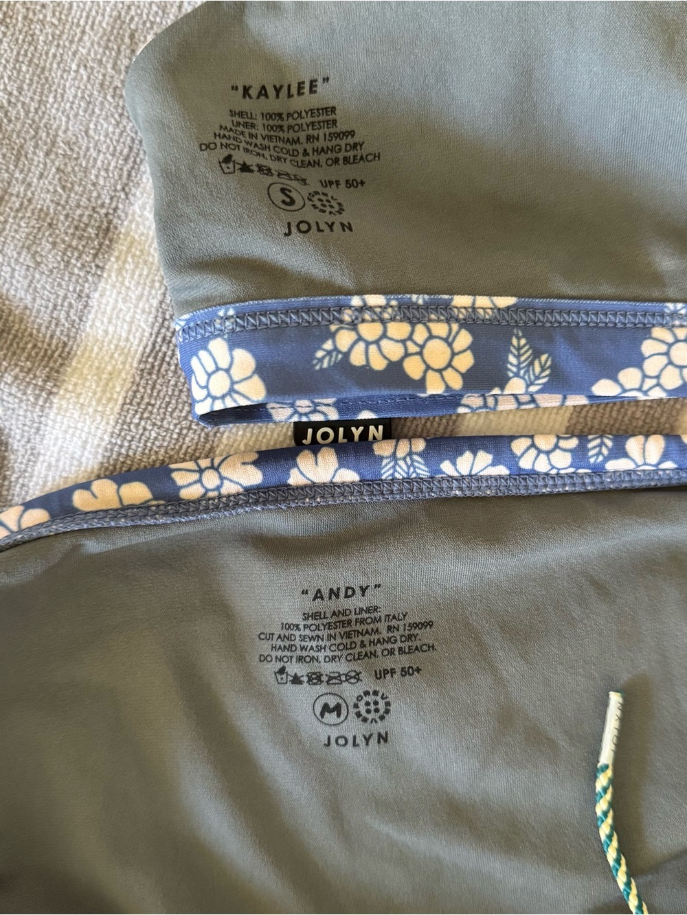 NWT JOLYN Performance Sport Bikini Set Blue Bonny | Size Small/Medium - Picture 5 of 7